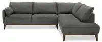 Sofa with chaise, Area Rug and 3 throw pillows- PACKAGE DEAL  