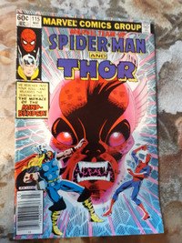 Marvel Team-up Spiderman and Thor #115 March 1982 Marvel Comic