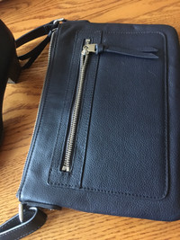 Navy leather purse 
