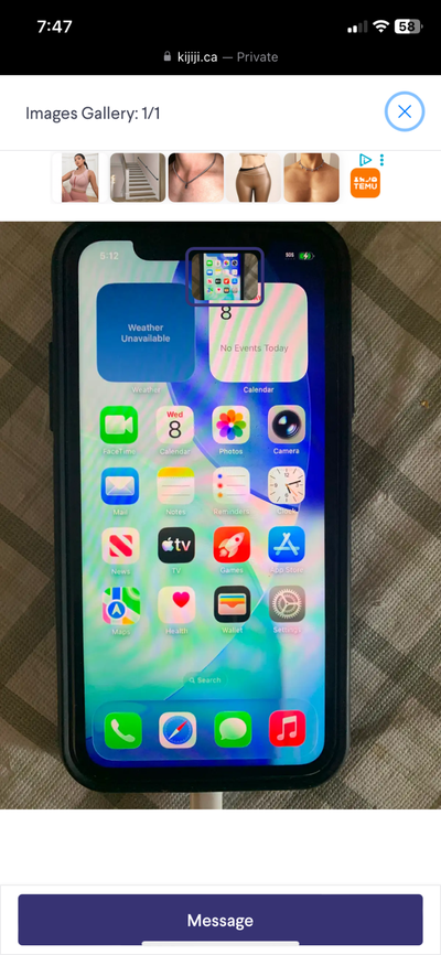 Like New Black IPhone 11-128GB  94% battery, View more