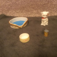 Vintage Barbie cat and accessories