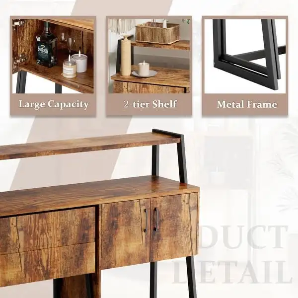 New Buffet & Bar Cabinet with Storage Coffee Bar in Hutches & Display Cabinets in City of Toronto - Image 5
