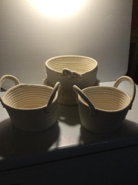 "Rope" Woven Baskets - Two sizes