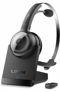 LEVN Bluetooth 5.0 Headset, Wireless Headset with Microphone