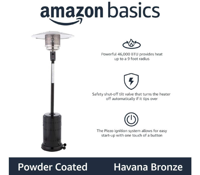 Amazon Basics Residential or Commercial Outdoor Patio Heater.  in Patio & Garden Furniture in Mississauga / Peel Region - Image 2
