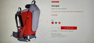 Phil&Teds "Escape" Backpack Child Carrier, View more
