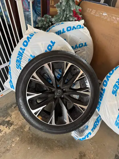Price is for both tires and rims! For a Mazda CX90: New original tires on vehicle when bought in Sep...