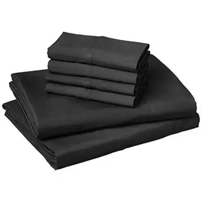 6pc Sheet Set Super Soft Microfiber Black Queen - New, View more