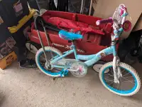 Elsa and Anna kids bike with Balance buddy 