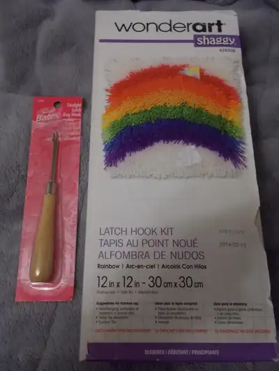 Wonderart Shaggy Rainbow Latch Hook Kit and Tool, View more