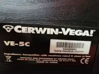 Cerwin vega center channel speaker VE-5C like new