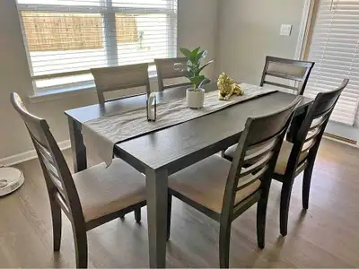 New High Quality Wooden dining table with 6 chairs set, View more