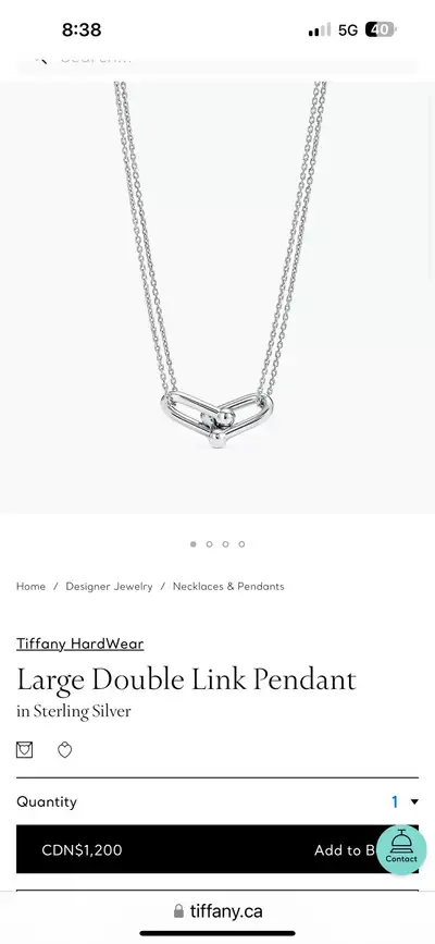 The Tiffany Hardware Necklace is a stunning piece of fine jewellery from Tiffany & Co. Crafted from...