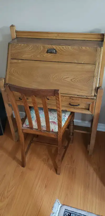 Antique Oak  drop top desk, View more