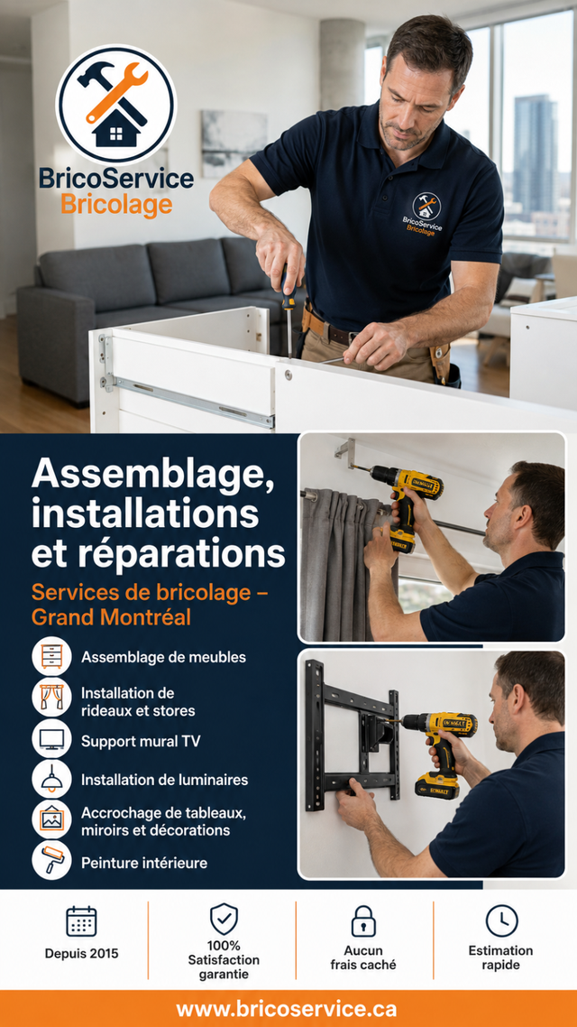 Furniture Assembly - Handyman - 438-796-8212 - Furniture Assembly