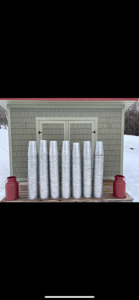 Maple Sap Cans with Lids and Taps