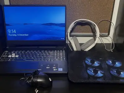 Asus TUFF gaming laptop (With accessories), View more