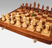 Magnetic Wooden Chess Set 10” x 10” inches with 32 Pcs Players