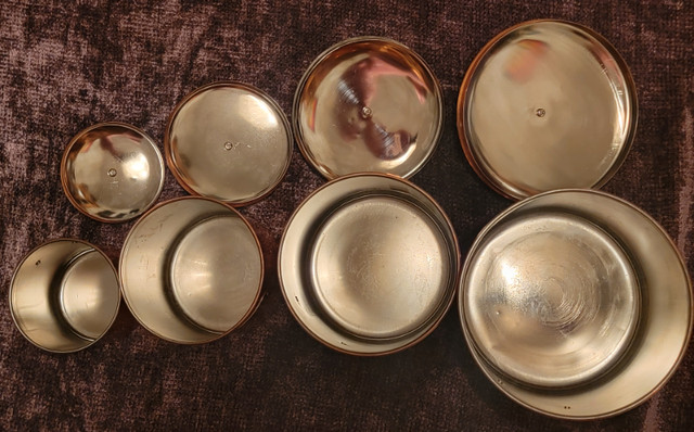 Vintage 1970's Copper 4 piece nesting Canister Set      EUC in Kitchen & Dining Wares in Winnipeg - Image 4