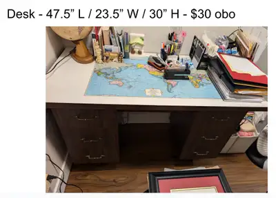 Unique wood desk - $30 obo, View more