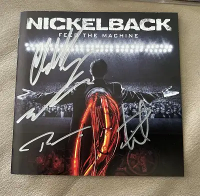 Chad Kroeger +3 signed NICKELBACK "Feed The Machine" CD, View more