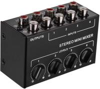 *Brand New* Mini Stereo RCA 4 channel passive audio mixer