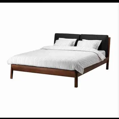 kingsize bed frame brown wood, View more