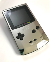 Chrome Nintendo GameBoy Color 25% larger IPS LCD screen