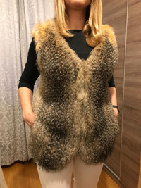 Real fur vest