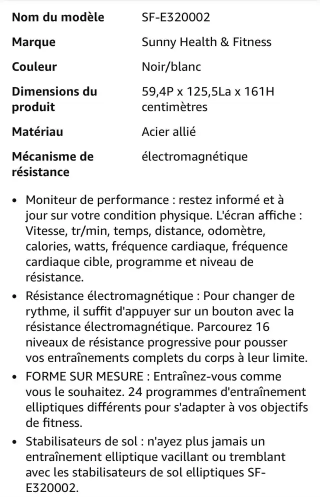 elliptique Sunny in Exercise Equipment in Longueuil / South Shore - Image 3