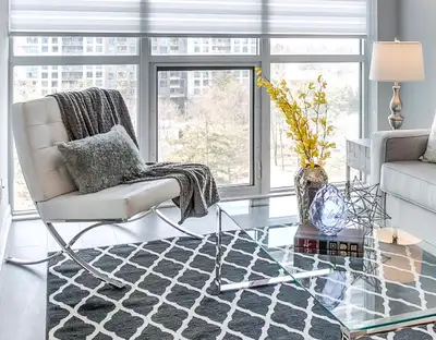 Barcelona white leather chairs, View more