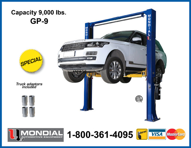 MONDIAL Two post hoist Auto lift Hydraulic Car lift 9000lbs CSA in Other in Gatineau