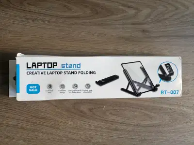 Foldable Laptop Stand - Black - Portable Adjustable Riser, View more