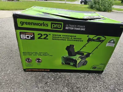 Greenworks 60V 5Ah Single Stage Cordless Snowblower, 22-in, View more