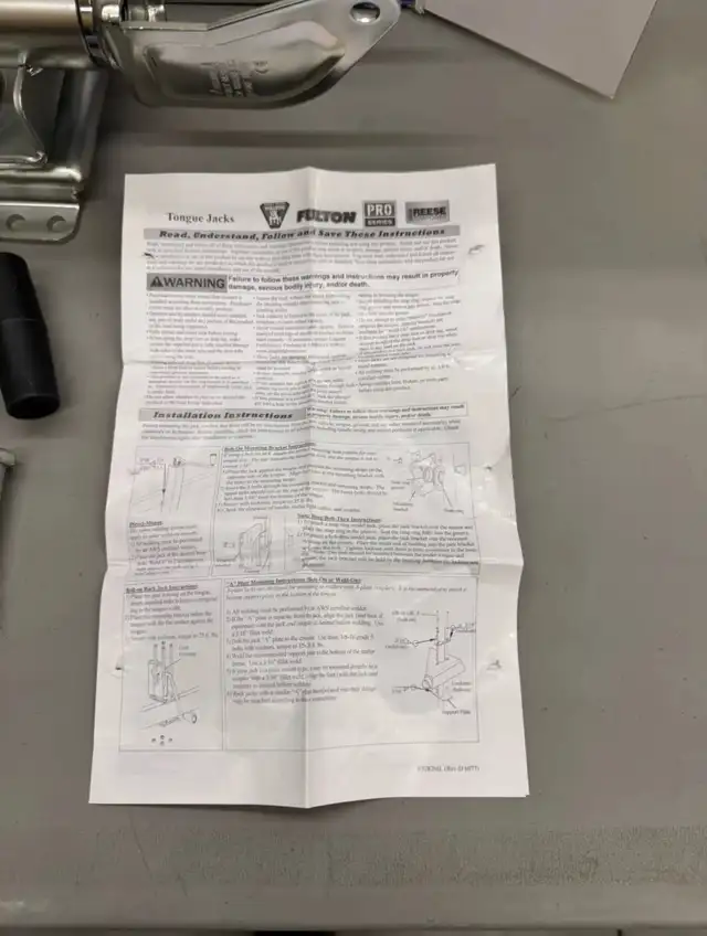 Fulton Trailer Tongue Jack With Wheel in Other in Hamilton - Image 10