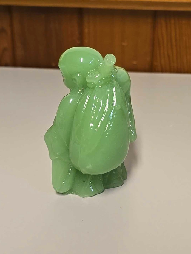 Jadeite Glass Buddha Figure 3x3.5 in Arts & Collectibles in St. Catharines - Image 4