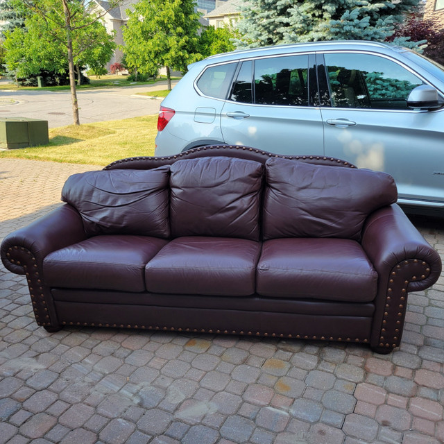 Very comfy Raw-Hide full top grain leather sofa set, can deliver in Couches & Futons in Grand Bend - Image 3