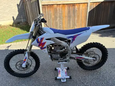 Bike is in new condition. Has 12.5 hours. Has been stored in a heated & ac shop. Suspension/bearings...