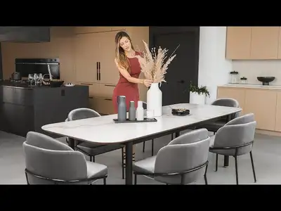 Augustus Dining Table 78” White Marble | Rove Concepts, View more