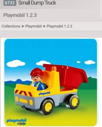 Playmobil 123 - Camion de chantier - Tractopelle