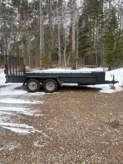 6.5’ x 14’ trailer. The trailer is soild & and pulls nice. Bearly used in the winter but was still u...