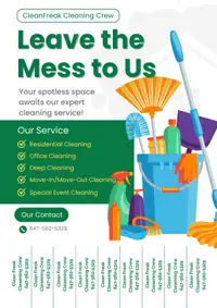 CleanFreak Cleaning Crew - 647-562-5329 - Leave the Mess to US!