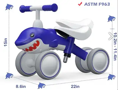 BN Baby Balance Blue Shark walker, View more
