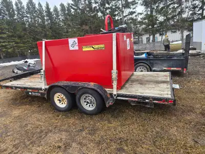 5000 L fuel storage tank and 24 ft car hauler trailer