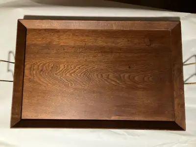 tray size 20 1/2" x 13 1/2" overall length with handles is 24"