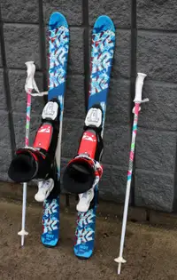 junior girls’ ski set 100cm K2 skis marker bindings 21.5 US 3 No