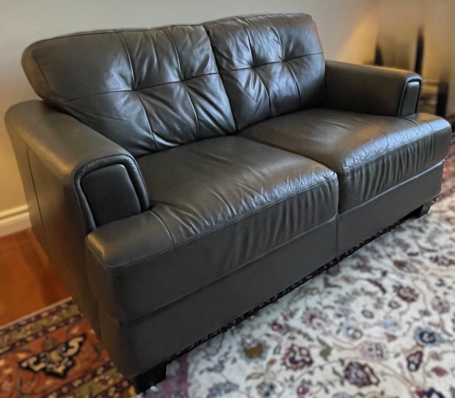 For Sale: Premium Genuine Leather Living Room Set – Act Fast! in Couches & Futons in Calgary - Image 4