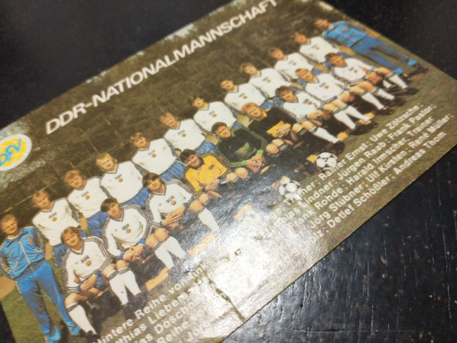 1987 East Germany national team picture postcard in Arts & Collectibles in City of Toronto - Image 4