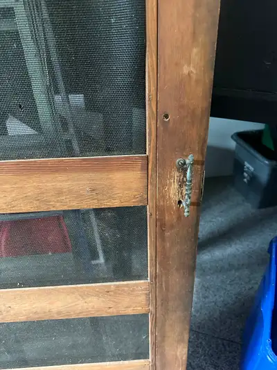 Vintage wood screen door, View more