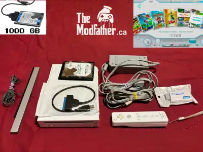 Modded Nintendo Wii w/ 1TB Hard Drive, View more